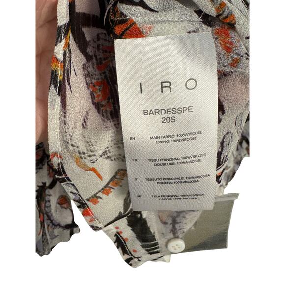 IRO New Voodoo Multicolor Long Sleeve Viscose Blouse Size 38 - Picture 7 of 10